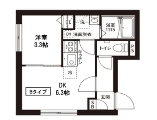 レピュア菊川駅前レジデンス【4階】の間取り