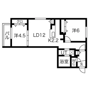 ブランシャール福住【4階】の間取り
