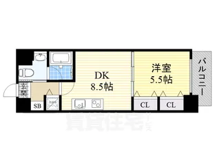 プラウランド堀田【5階】の間取り