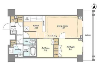 オアーゼ新宿市谷薬王寺【4階】の間取り