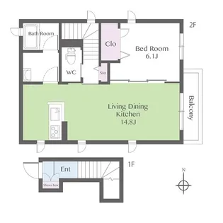 クオレール中馬込【2階】の間取り