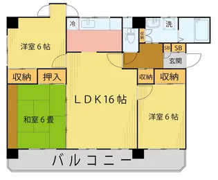 ハウス米ケ袋三丁目【2階】の間取り