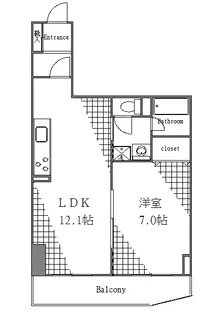 アビタシオン大島【10階】の間取り