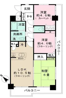 セザール八坂【4階】の間取り
