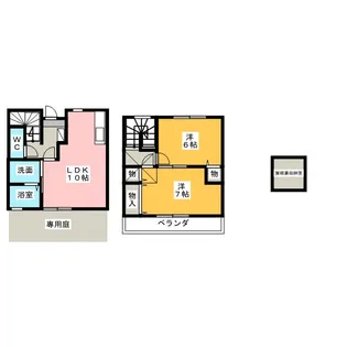 シレーヌB棟【1階】の間取り