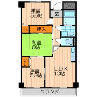 ルミネノヴァ菊田【5階】の間取り