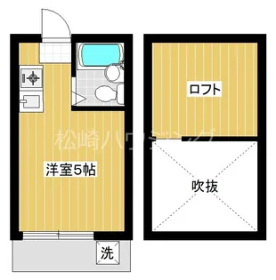 ホワイト松が丘【1階】の間取り