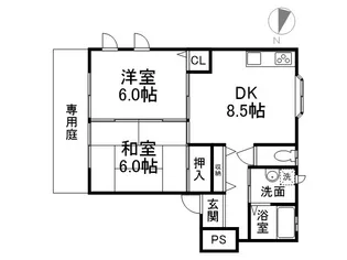 山越FLORA GARDEN【2階】の間取り