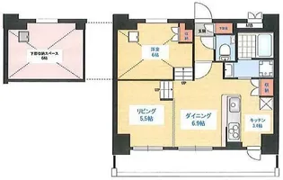 グランポーレ・デポ【2階】の間取り
