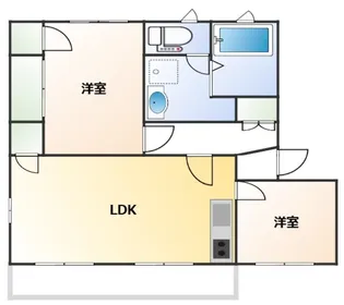 グリーンガーデンフジA棟【2階】の間取り