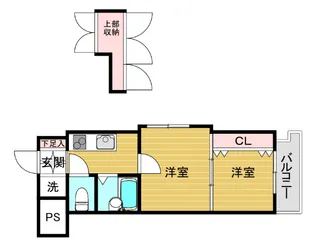 アリビオ天神南【9階】の間取り