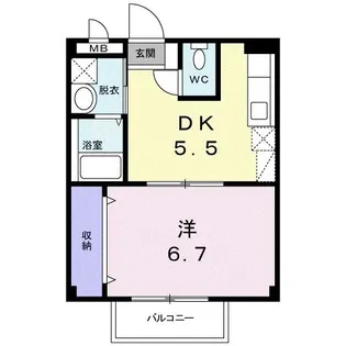 グリ-ンヒル光1【2階】の間取り