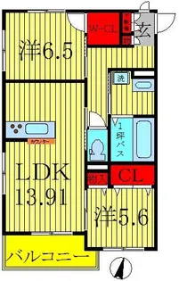 シェル コリーヌ II【1階】の間取り