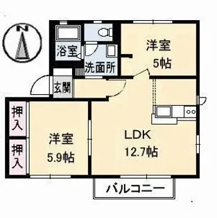 シャーメゾン高栄 C棟【1階】の間取り