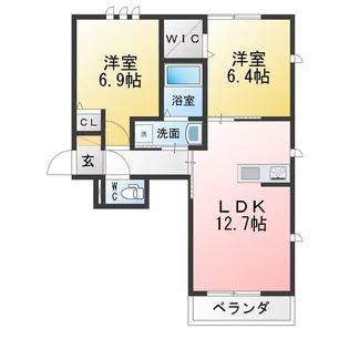 シャーメゾン岩崎【2階】の間取り