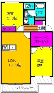 アンシャンテ田中【2階】の間取り
