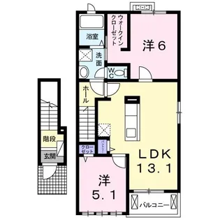 パティオ【2階】の間取り