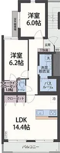 アンソレイエ祇園原【3階】の間取り