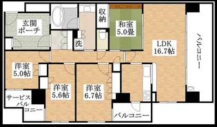 セントパークス平野公園【7階】の間取り