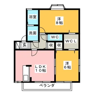オレンジガーデン【1階】の間取り