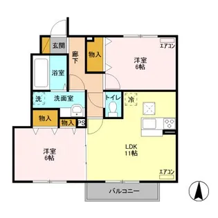 シャ ティグレ 壱番館【1階】の間取り