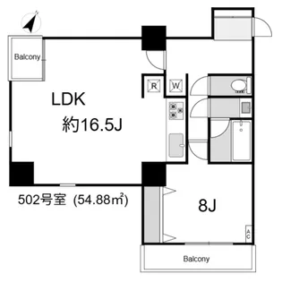 東急ドエルアルス根津【5階】の間取り