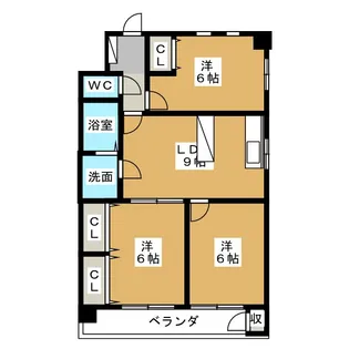 アン・ファブール【1階】の間取り