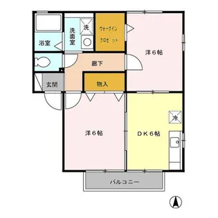 クローバーハイツ【2階】の間取り