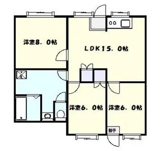 コーポK1【1階】の間取り