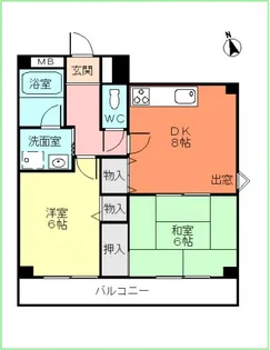 オークハイム【3階】の間取り
