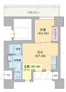 サザンクレスト七道シエル【6階】の間取り