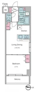 ライトテラス押上【7階】の間取り