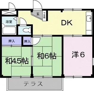ハイツサンリット【1階】の間取り