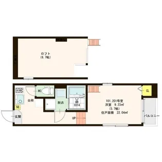 Links 五反野【2階】の間取り