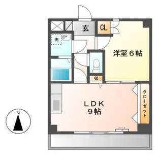 スクエアコート【3階】の間取り