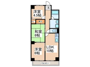 ロイヤルハイツ夕凪【7階】の間取り