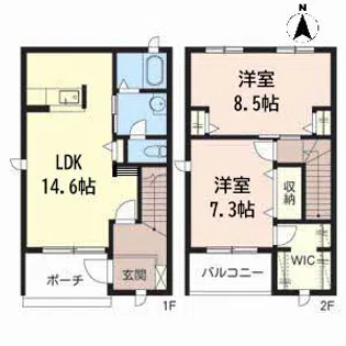 シャーメゾン阿成の間取り