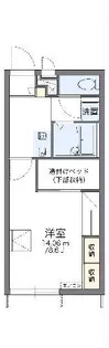 レオパレス朝日【1階】の間取り