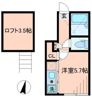 バーミープレイス西落合【1階】の間取り