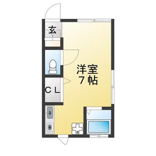 山一天王寺ステーツ【1階】の間取り