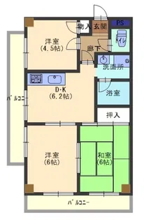 パルレ瑞ヶ丘【2階】の間取り