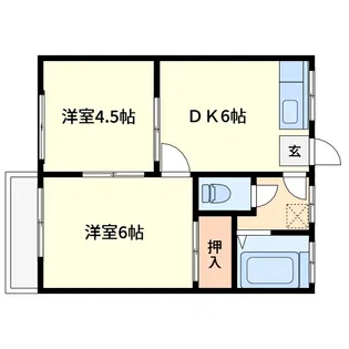 コーポ福島【1階】の間取り