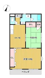 サンシティミナミ【2階】の間取り