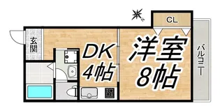 メガドームウエスト【2階】の間取り
