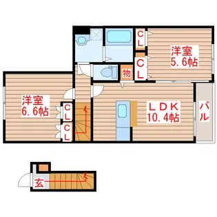 DiaResto河原町II【2階】の間取り
