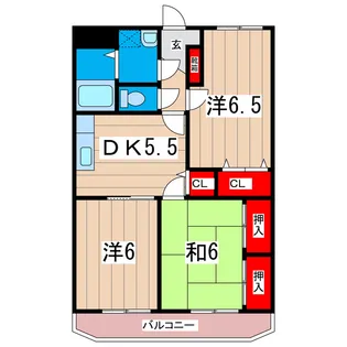 フローラルコート【3階】の間取り