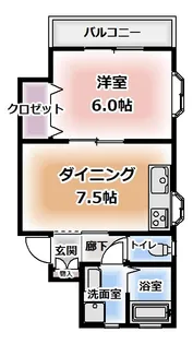 大阪府大阪市住吉区苅田9【マンション】の間取り