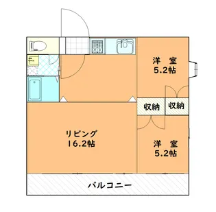 オアシス【4階】の間取り