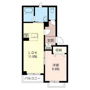 ウィステリア袖ケ浦【3階】の間取り