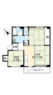 1LDKの間取り画像